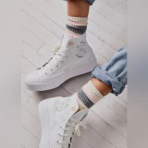 Converse Chuck Taylor All Star Lift Embroidery Hightop Platform Sneakers Sz 10.5